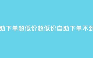 自助下单dy超低价(超低价DY自助下单，不到16字)