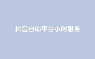 抖音自助平台24小时服务