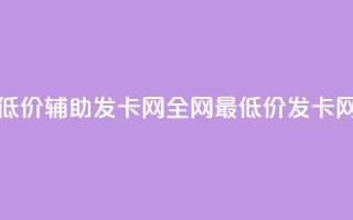 全网低价辅助发卡网(全网最低价发卡网推荐)