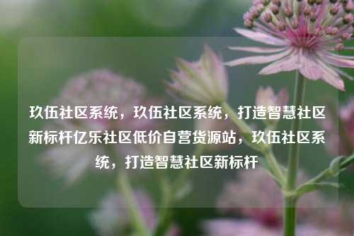 玖伍社区系统	，玖伍社区系统，打造智慧社区新标杆亿乐社区低价自营货源站，玖伍社区系统	，打造智慧社区新标杆  第1张