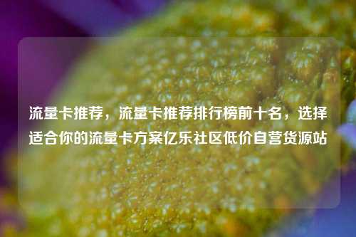 流量卡推荐，流量卡推荐排行榜前十名，选择适合你的流量卡方案亿乐社区低价自营货源站  第1张