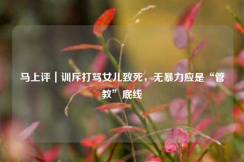 马上评｜训斥打骂女儿致死，无暴力应是“管教”底线  第1张