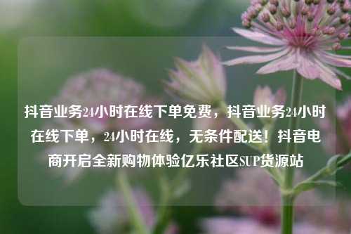 抖音业务24小时在线下单免费，抖音业务24小时在线下单，24小时在线	，无条件配送！抖音电商开启全新购物体验亿乐社区SUP货源站  第1张