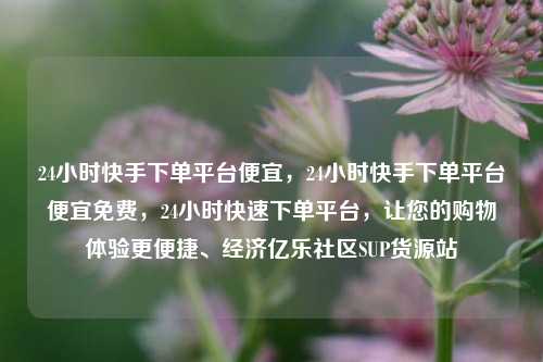24小时快手下单平台便宜	，24小时快手下单平台便宜免费，24小时快速下单平台，让您的购物体验更便捷、经济亿乐社区SUP货源站  第1张