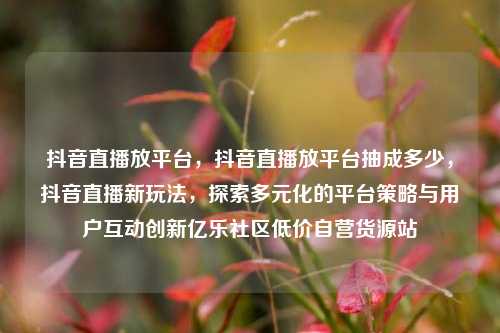 抖音直播放平台，抖音直播放平台抽成多少，抖音直播新玩法	，探索多元化的平台策略与用户互动创新亿乐社区低价自营货源站  第1张