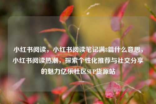 小红书阅读	，小红书阅读笔记满8篇什么意思，小红书阅读热潮，探索个性化推荐与社交分享的魅力亿乐社区SUP货源站  第1张
