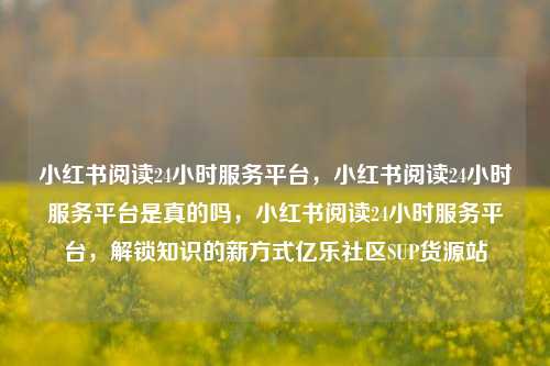小红书阅读24小时服务平台	，小红书阅读24小时服务平台是真的吗，小红书阅读24小时服务平台，解锁知识的新方式亿乐社区SUP货源站  第1张