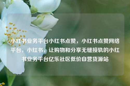 小红书业务平台小红书点赞，小红书点赞网络平台	，小红书，让购物和分享无缝接轨的小红书业务平台亿乐社区低价自营货源站  第1张