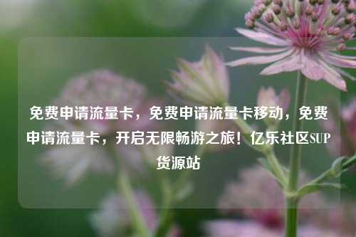 免费申请流量卡	，免费申请流量卡移动，免费申请流量卡，开启无限畅游之旅！亿乐社区SUP货源站  第1张