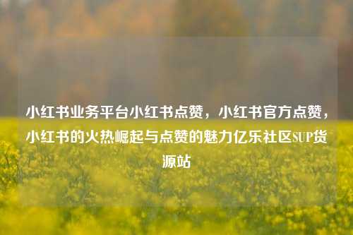 小红书业务平台小红书点赞	，小红书官方点赞，小红书的火热崛起与点赞的魅力亿乐社区SUP货源站  第1张