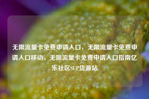 无限流量卡免费申请入口，无限流量卡免费申请入口移动	，无限流量卡免费申请入口指南亿乐社区SUP货源站  第1张