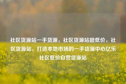 社区货源站一手货源	，社区货源站超低价，社区货源站，打造本地市场的一手货源中心亿乐社区低价自营货源站  第1张