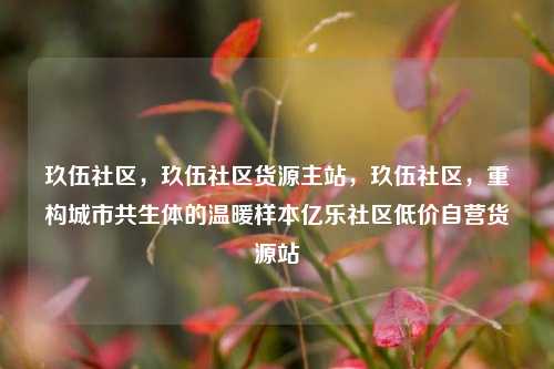 玖伍社区，玖伍社区货源主站	，玖伍社区，重构城市共生体的温暖样本亿乐社区低价自营货源站  第1张